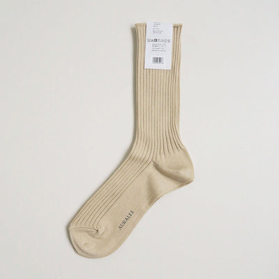 【AURALEE/オーラリー】<br>GIZA HIGH GAUGE SOX <br>A00S02SX-W