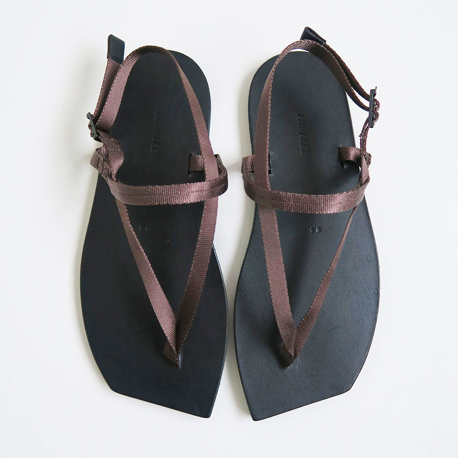AURALEE/オーラリー】BELTED LEATHER SANDALS MADE BY FOOT THE 