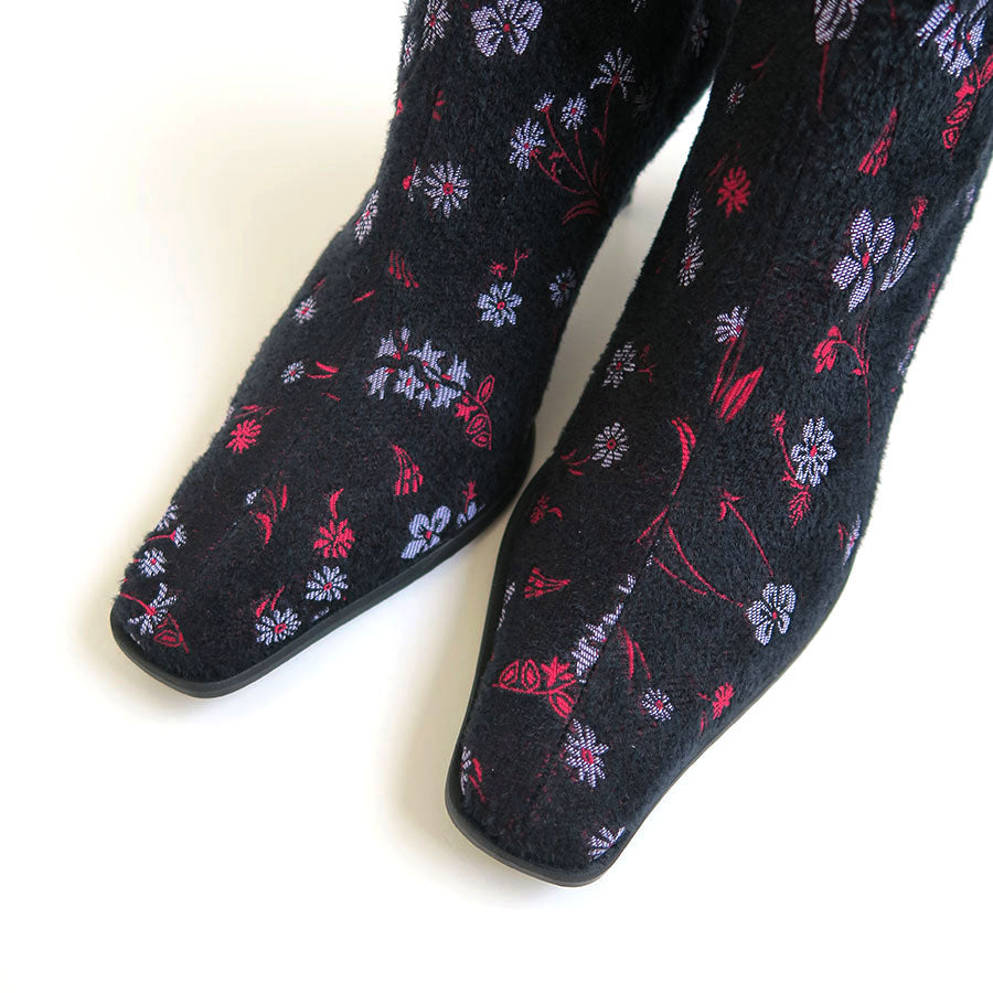 Mame Kurogouchi/マメ】Floral Jacquard Boots MM22PF-AC302の Mame Kurogouchi/マメ】Floral Jacquard Boots MM22PF-AC302の