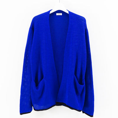 【MAATEE&SONS/マーティーアンドサンズ】<br>SILK中空糸 NO/B CARDIGAN <br>MT3103-0101