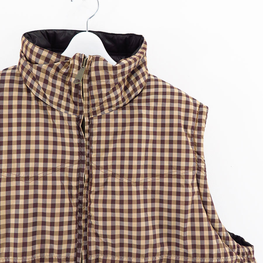 DAIRIKU 23ss Reversible Check Nylon Vest