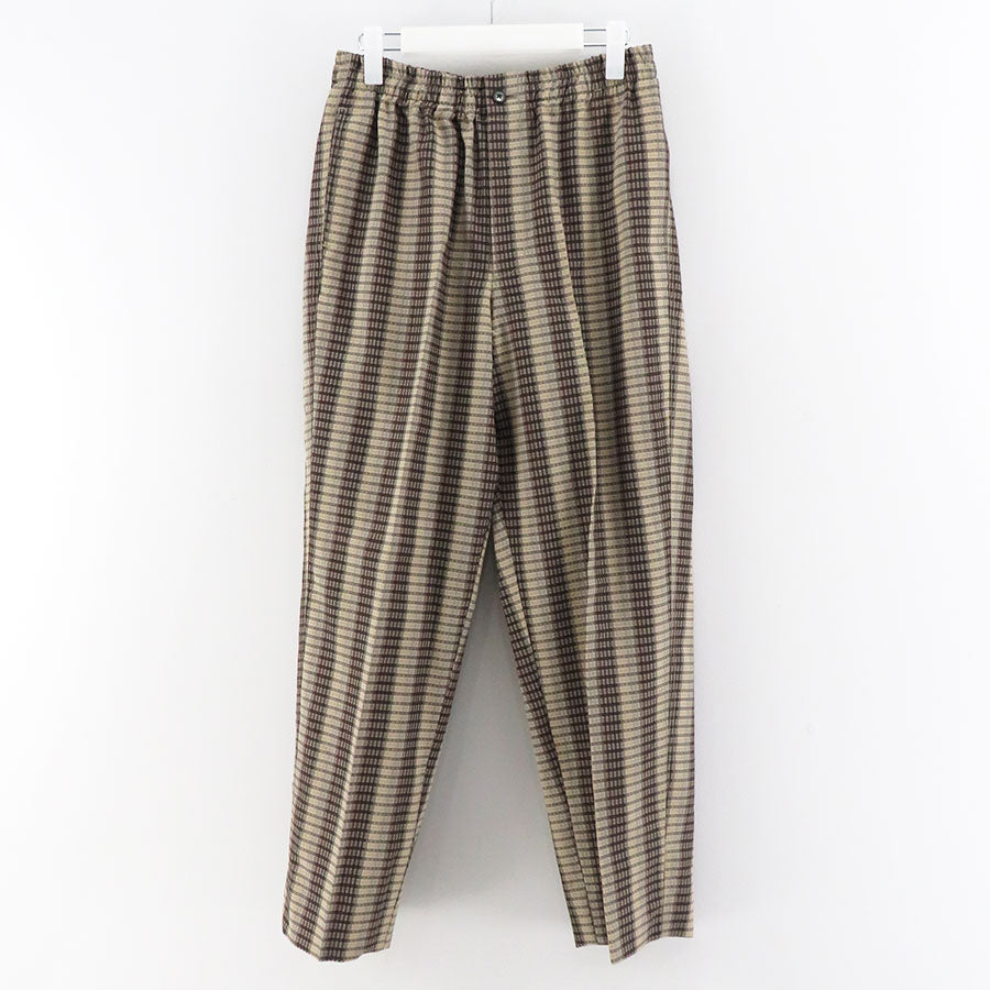 SALE 60%OFF ! <br/>【AUBETT/オーベット】<br>綿×サマーウール平二重織エラスティックバギーパンツ <br>23-01-006