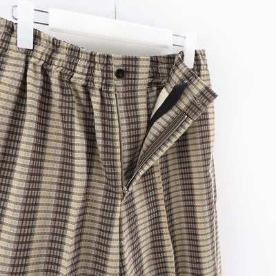 SALE 60%OFF ! <br/>【AUBETT/オーベット】<br>綿×サマーウール平二重織エラスティックバギーパンツ <br>23-01-006