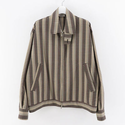 SALE 60%OFF ! <br/>【AUBETT/オーベット】<br>綿×サマーウール平二重織 ZIPUPブルゾン <br>23-01-031
