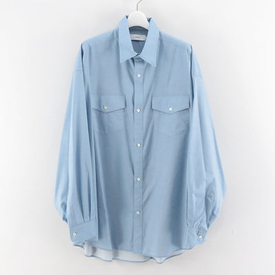 【Graphpaper/그래프 페이퍼】<br> Supima Compact Regular Collar Dungaree Shirt<br> GM231-50237B 