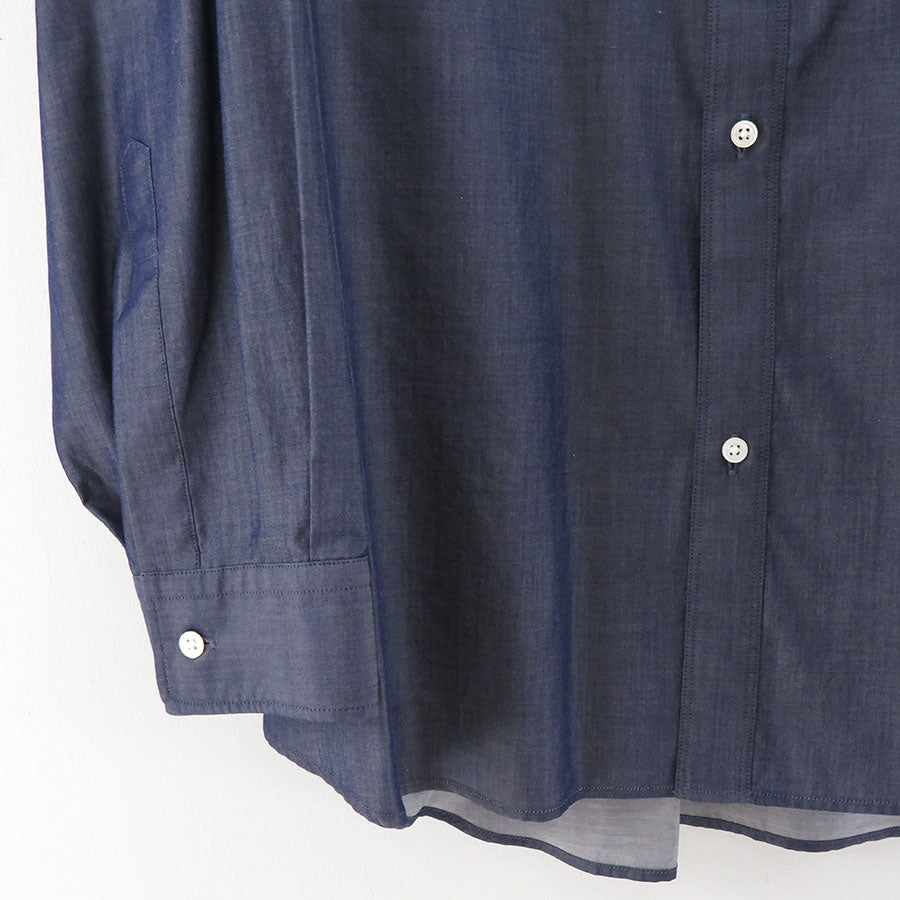 【Graphpaper/グラフペーパー】<br>Supima Compact Regular Collar Dungaree Shirt <br>GM231-50237B
