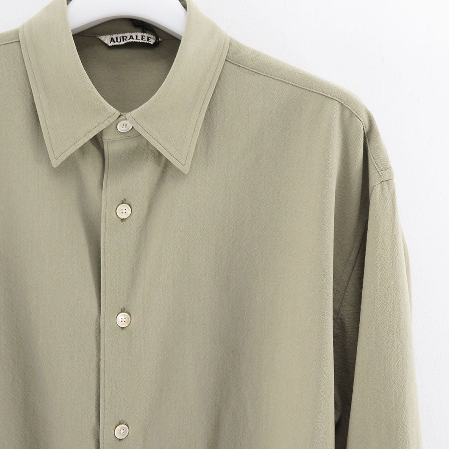 新品・AURALEE HARD TWIST WOOL VIYELLA SHIRT | gulatilaw.com