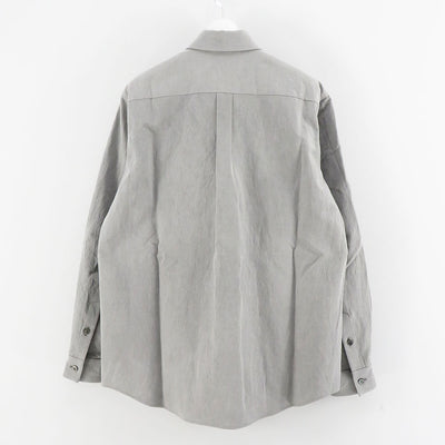 【山内/ヤマウチ】<br>塩縮加工コットンリネンシャツ(羽衿付き) <br>yc41-231
