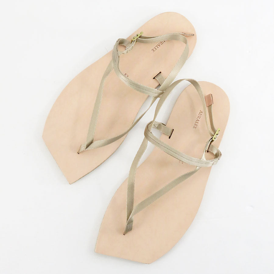 AURALEE/オーラリー】BELTED LEATHER SANDALS MADE BY FOOT THE