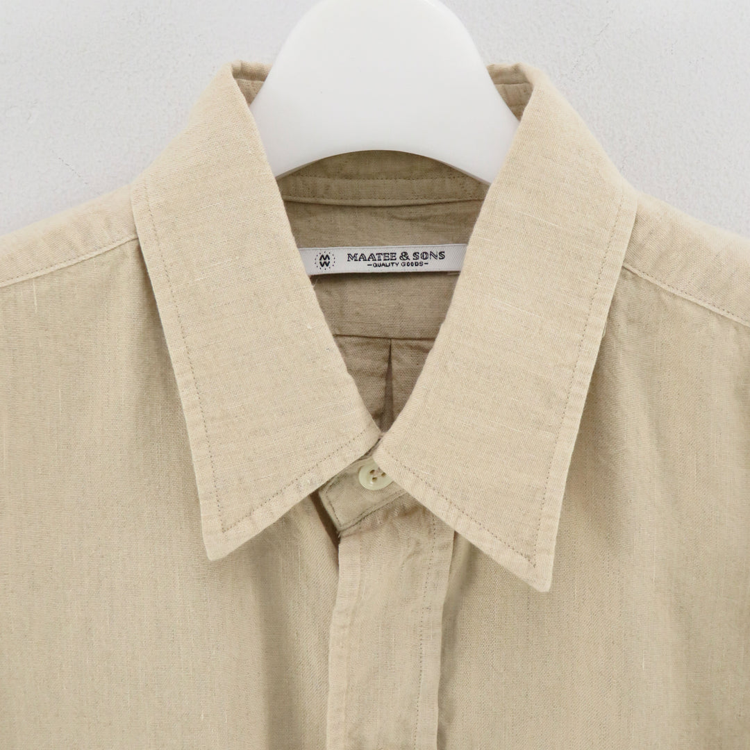 MAATEE&SONS/マーティーアンドサンズ】強撚LINEN WORK SHIRT MT3103-0604Bの通販 「ONENESS ONLINE  STORE」