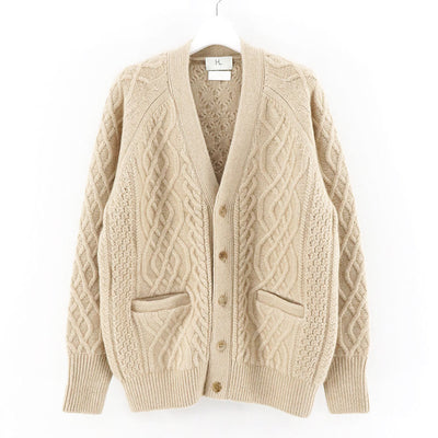 【HERILL/ヘリル】<br>Golden Cash Cable Cardigan <br>22-080-HL-8050-3