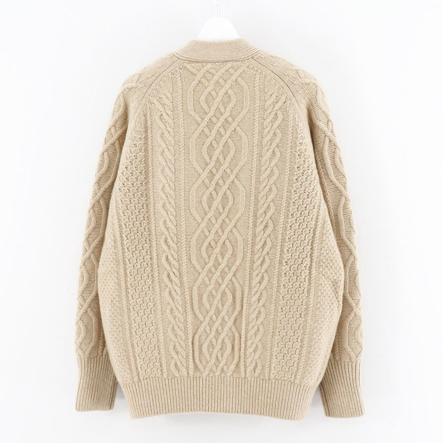 【HERILL/ヘリル】<br>Golden Cash Cable Cardigan <br>22-080-HL-8050-3