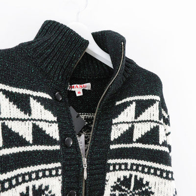 SALE 40%OFF ! <br/>【M A S U/エムエーエスユー】<br>ZIP-UP TWINKLE COWICHAN CARDIGAN <br>MVFW-KN0222