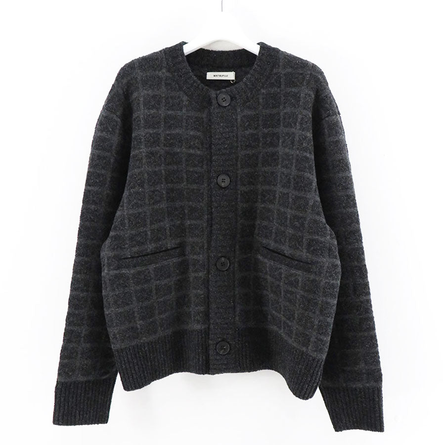 MATSUFUJI aw JACQUARD CARDIGAN ブラック 3