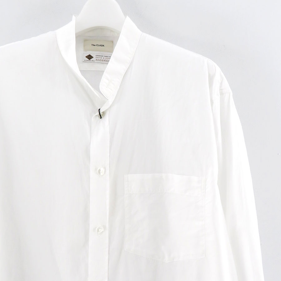 The CLASIK/ザ・クラシック】DJA POPLIN COLLARLESS SHIRT 22AW-CKSH