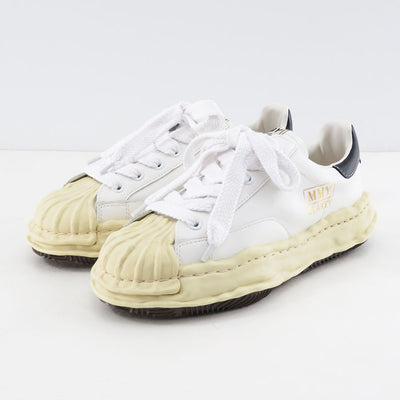 【Maison MIHARA YASUHIRO】<br>"BLAKEY" VL OG Sole Leather Low-top Sneaker (WHITE) <br>A09FW731