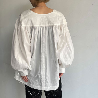 【BED&BREAKFAST】<br>Cordlane Natural Sun-dried Wash Puff Blouse<br>8075100035