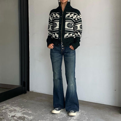 SALE 40%OFF ! <br/>【M A S U/エムエーエスユー】<br>ZIP-UP TWINKLE COWICHAN CARDIGAN <br>MVFW-KN0222