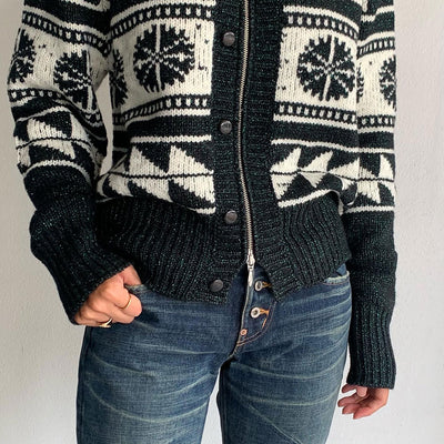 SALE 40%OFF ! <br/>【M A S U/エムエーエスユー】<br>ZIP-UP TWINKLE COWICHAN CARDIGAN <br>MVFW-KN0222