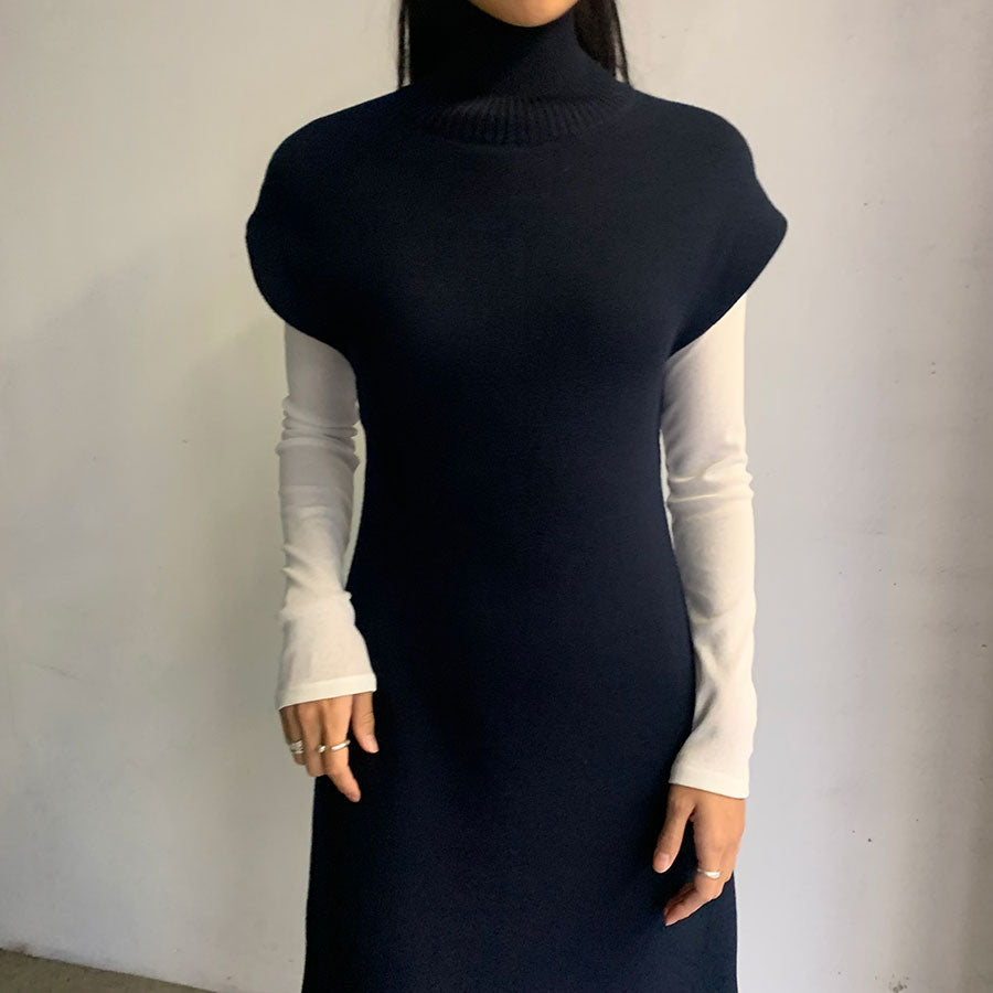 IIROT/イロット】Wool Turtle Knit Dress 020-022-KD05の通販