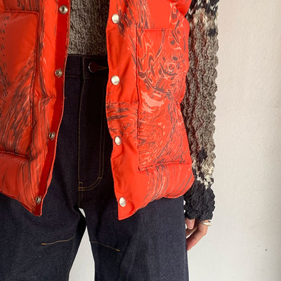 SALE 40%OFF ! <br/>【M A S U/エムエーエスユー】<br>MARBLE BANDANA PUFFER VEST<br>MVFW-VT0122