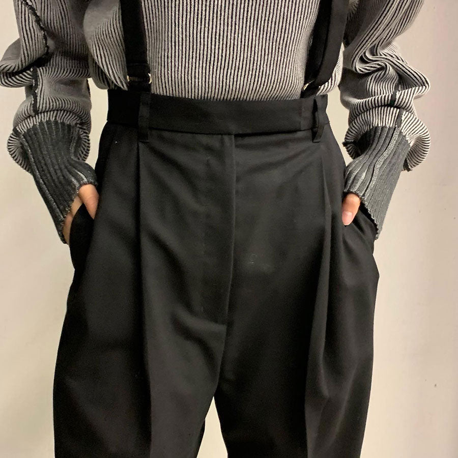 【IIROT/이롯트】<br> Suspender Tuck pants<br> 019-022-WP43 
