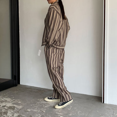 SALE 60%OFF ! <br/>【AUBETT/オーベット】<br>綿×サマーウール平二重織エラスティックバギーパンツ <br>23-01-006