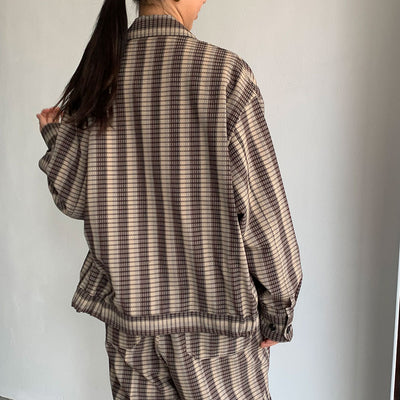 SALE 60%OFF ! <br/>【AUBETT/オーベット】<br>綿×サマーウール平二重織 ZIPUPブルゾン <br>23-01-031
