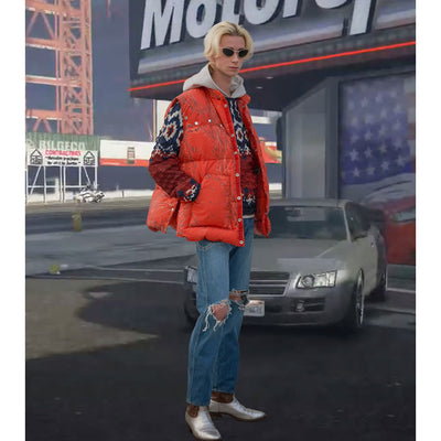 SALE 40%OFF ! <br/>【M A S U/エムエーエスユー】<br>MARBLE BANDANA PUFFER VEST<br>MVFW-VT0122